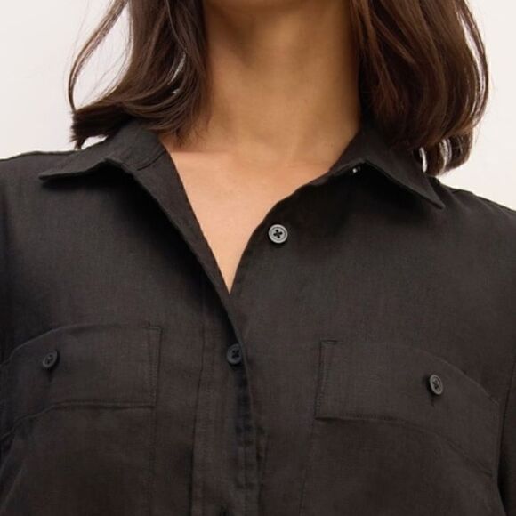 NEW Everlane The Daytripper Dress in Linen Black XL - Picture 3 of 6